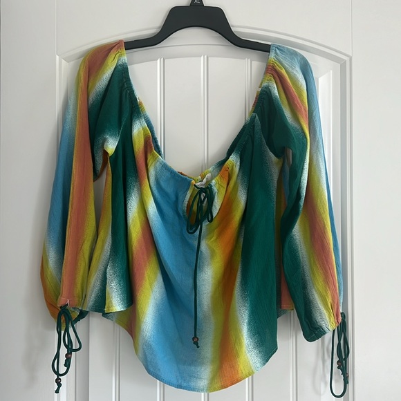 BCBGeneration Faded Stripe Top, Size XL EXCELLENT - Picture 7 of 13